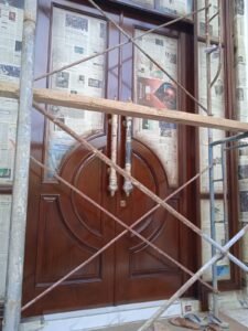 Pintu Utama Kayu Jati Mewah Kustom Jakarta - PK Tunas Kayu